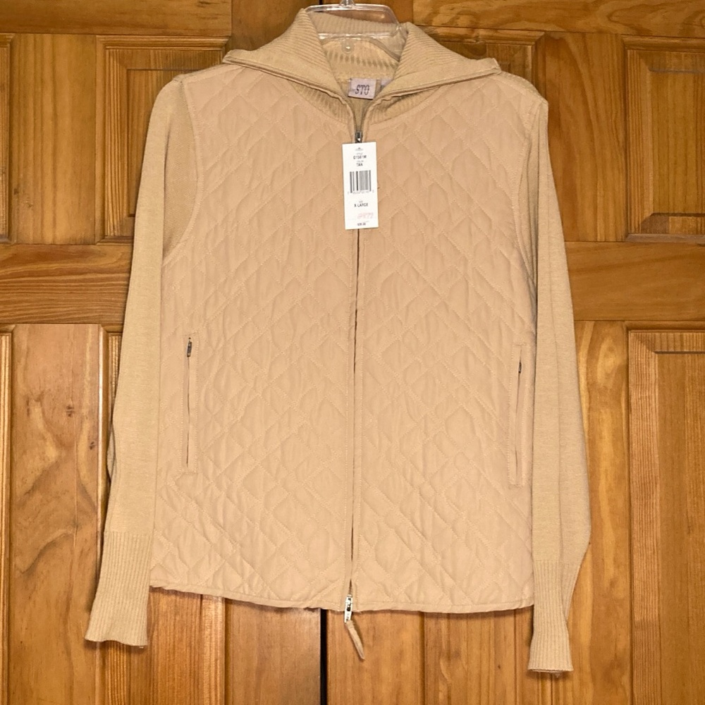 NWT Susquehanna Trail Outfitters STO Vintage 80s 90s Quilted Jacket Tan Size XL